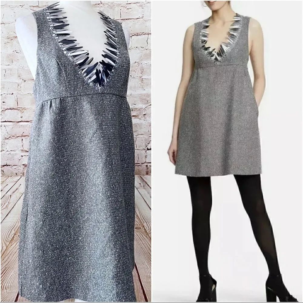 Anna Sui target tweed fringe sequin mini dress